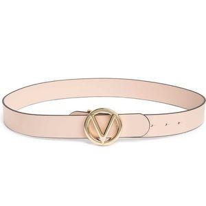 Valentino by Mario Valentino genuine Italian leather belt with V logo buckle.